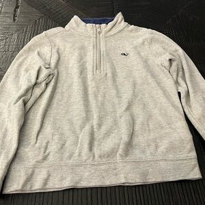 Vineyard Vines Boy’s Gray Quarter-Zip Sweater Pullover Size 5 LS